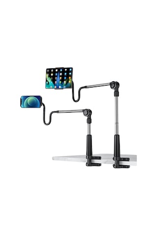 Juo 360 Dönen Uzun Kollu Ayarlanabilir Tablet Ve Telefon Tutucu Stand Siyah
