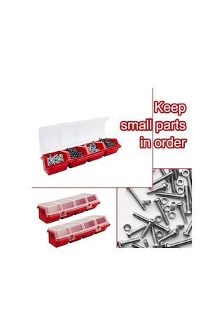 Nayomiglow Mini Vida Parçaları Kutusu Saklama Kutusu Geri Dönüştürülmüş Malzeme 400.0g Kırmızı 31x13x11cm