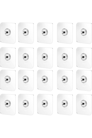 20 Adet Yapışkan Vida, Yapışkan Kanca, Şeffaf, Yapıştırma Çivileri, Delmeden Duvara Sabitleme, Resim Askısı, Kendinden Yapışkanlı Vida, Banyo, Mutfak, Duş, Depo Odası İçin Siyah