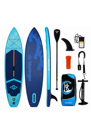 Mavi Set 325 X 82 Paddle Board Şişme Sörf Tahtası Full Set