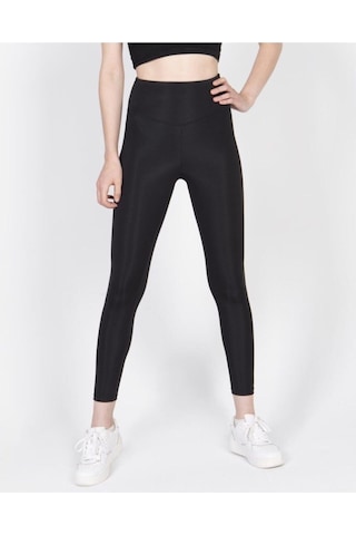 Barpo Giyim Kadın Siyah Disko Yüksek Bel Toparlayıcı Günlük Spor Şık Rahat Push Up Slim Fit Parlak Disco Taytsiyahxl Siyah