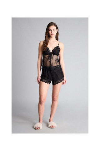 Defacto Dantelli Pijama Takımı Tül Üst Alt H1380AX26SP