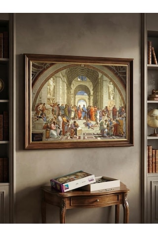 Atina Okulu Ve Hayvanlar Alemi İkili Set - 1000 + 500 Parça İkili Puzzle Seti