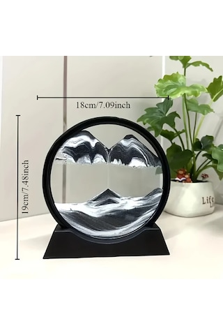 Willowhaven Mor Kum Saati, Ofis Dekoru İçin Pil Gerektirmeyen Cam Hediyelik Ürün