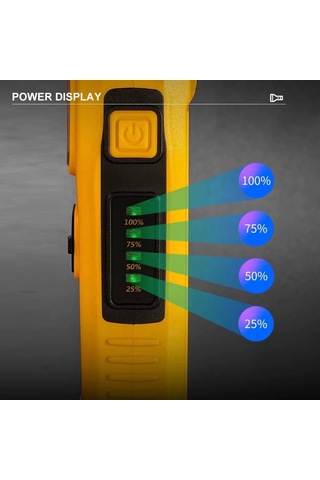Wison Ws-1414 Cam Kıracaklı Dijital Göstergeli Mıknatıslı Şarjlı Acil Durum Tamirci Feneri Çok Renkli