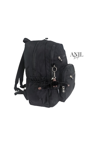 Anılbags Krinkıl Siyah Kumaş Suya Dayanıklı Klinkır Sırt Çantası/laptop Siyah