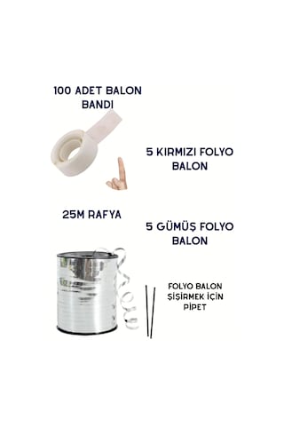 Kırmızı Ve Gümüş Kalp Folyo Balon Helyum 10 Adet Kalp Sevgili Süpriz Süs Doğum Günü Evlilik Teklifi Kırmızı-gümüş