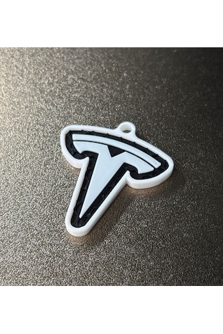 Markanıza Özel Petek Desenli Tesla Logolu 3d Anahtarlık