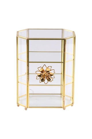 Homyl Cam Mücevher Kutusu 3 Katmanlı Şeffaf Takı Organizatör Temizlemek