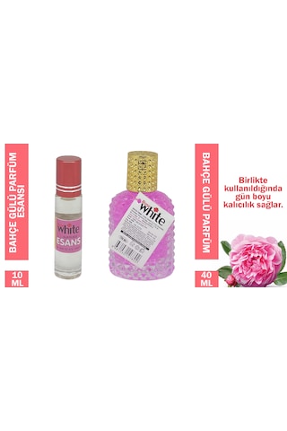Rose White 10 Ml. Bahçe Gülü Parfüm Esansı - 40 Ml. Bahçe Gülü Parfüm Gül