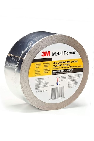 3m 3381 Folyo Bant 50m Yüksek Isı Dayanımlı Alüminyum Tamir Bandı