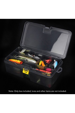 Aubyhe Yüksek Dayanıklı Pp Malzeme İkili Katlı Organize Edici Balıkçılık Araç Kutusu, Şeffaf Kapaklı Ayarlanabilir Bölmelerle Hızlı Erişim