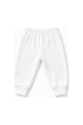 H&c Coolboy H&c %100 Pamuk Penye Bebek Tek Alt Pantalon 0-36 Ay Beyaz