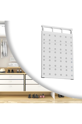 Homyl Genişletilebilir Bölücü Giyim Dolap Rafı Mutfak 35cmx60cm Beyaz Diğer