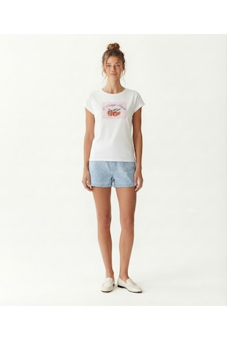 Yargıcı Regular Bisiklet Yaka Kısa Kol T-shirt 26ykts9014x 002 Beyaz