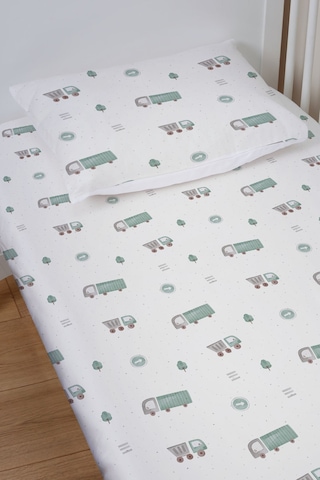 Organik Bebek Boy Lastikli Çarşaf Seti 70x110 - Şehir Macerası