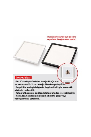 Sök-tak Beyaz Fotoğraf Çerçeve Seti 6 Adet 30x30cm