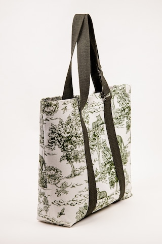 Fabric Craft Bag Plaj Çantası Kadın Omuz Çantası Duck Kumaş İçi Astarlı Mıknatıslı 50x43 Cm Yeşil