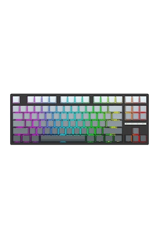 K88 Mekanik Oyun Klavyesi- 3 Modlu Hot Swap Rgb 4000 Mah Batarya + Gri Renk Coiled Klavye Kablosu