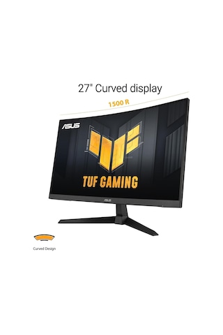Tuf Gaming Vg27vq3b 27 1ms 180hz Freesync Adaptive Sync Curved Va Fhd Gaming Oyuncu Monitör Elmb Sync, 1ms, %90 Dcı