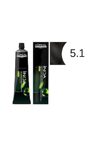 Yağ İle Güçlendirilmiş Formüllü 5.1 Açık Kestane Küllü Amonyaksız Kalıcı Saç Boyası 60 Ml