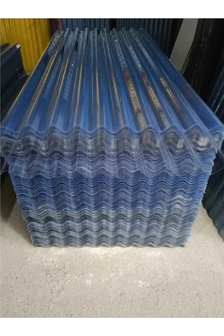 Oluklu Çatı Kaplama Levhası, Pvc, Şeffaf, 87,5x250 Cm, 0,7 Mm 1 Adet 2,1875 M2