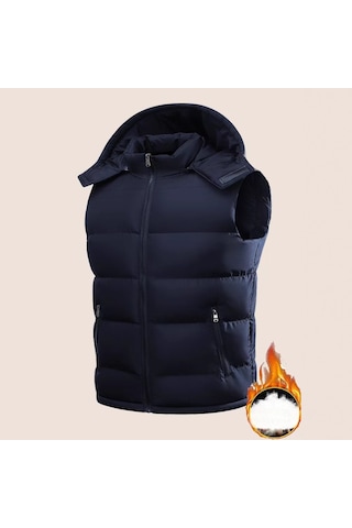 Günlük Erkek Yeleği, Erkek Sonbahar Ve Kış Sıcak Pamuklu Yelek Kırmızı