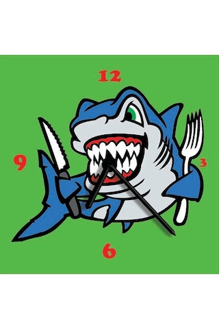 Köpekbalığı Saat Clock Kum Boyama Seti-red Castle S-0021 Renkli