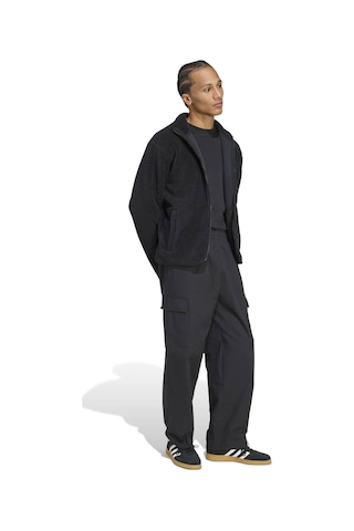 Black Adidas Erkek Günlük Yaşam Polar Sweatshirt Essentials Jkt Jv7676 Siyah