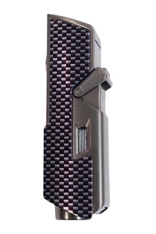 Cohiba Tek Torch Pürmüz Delici İğneli Karbon Desenli Metal Puro Çakmağı - Tr9595
