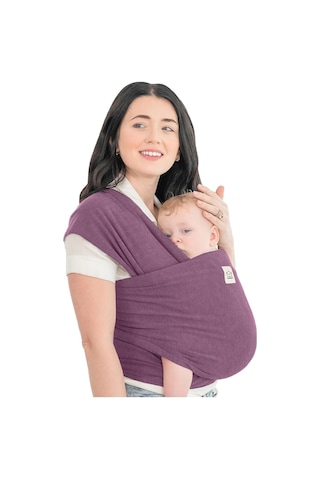 Keababies Bebek Taşıyıcısı, Nefes Alabilir, Ergonomik ve Eller Serbest Sarma Taşıyıcı Portbebe Koyu Mor Tek Ebat