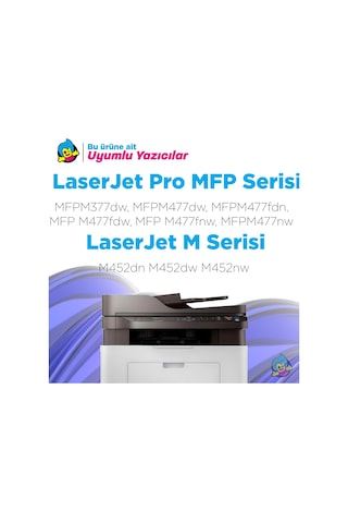 Hp Color Laserjet Pro M452dn Cf411a Mavi Uyumlu Toner Çipli