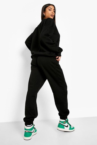 Ay Montana Lunavısta Kadın Pempe Kelebek Baskılı Sweatshirt Alt Üst Eşofman Takımı Rsatk002 Siyah