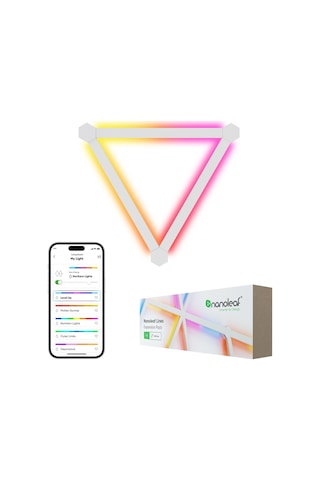 Nanoleaf Akıllı Rgbw Led Işık Şerit Genişletme Paketi App Kontrollü,3 Parça, Beyaz, Google Home, Ale RGB