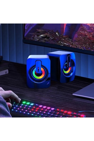 Bilgisayar Hoparlörü Hoparlör Hıfı Stereo Mikrofon Usb Kablolu