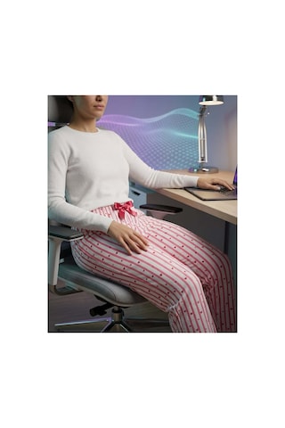 Aura Collections Kadın Viskon Pamuklu Pijama Altı Soft Örme Mevsimlik Ev Pantolonu Pembe
