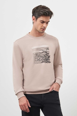 Morven Erkek Taş Trend Bisiklet Yaka Sweat-shirt 25ks063006870 Taş Taş