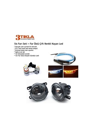 Fiat Doblo 2015-2021 Led Xenon Sis Farı + Far Üstü Kayan Led Seti