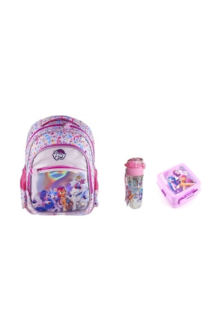 Ilkokul Sırt Çantası ,beslenme Kabı Ve Matara Pembe