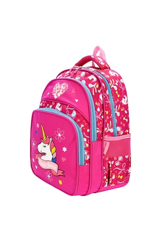 Yeni Sezon Unicorn Desenli Okul Sırt Çantası Ve Beslenme Çantası Pembe
