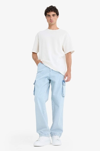 DeFacto %100 Pamuk Relax Fit Rahat Kesim Geniş Paça Kargo Cepli Jean Pantolon D7274AX25SPNM63