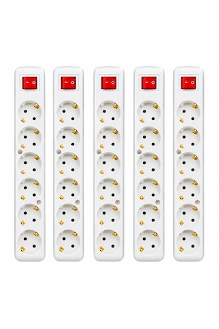 5 Metre 6'lı Topraklı Anahtarlı Uzatma Priz 3x1,5 Mm² Tam Bakır Ttr Kablo 16a Aç Kapat Düğmeli Çoklu Priz 1 5 Metre 6'lı Topraklı Anahtarlı Uzatma Priz 3x1,5 Mm² Tam Bakır Ttr Kablo 16a Aç Kapat Düğmeli Çoklu Priz 5 M