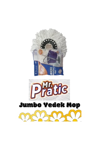 Mr.pratic 6 Adet 360 Döner Başlıklı Yedek Jumbo Mop