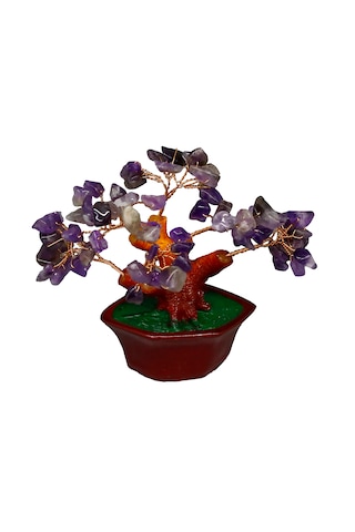 Ametist Doğal Taşlı Bonsai Hayat Ağacı - Dekoratif Ve Şifalı Ener