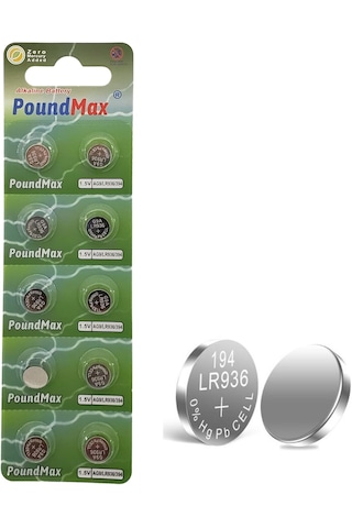 20 Adet Ag9 Lr45, Lr936, 394 1.5v - Poundmax Alkalin Düğme Piller 2x 10'lu Paket