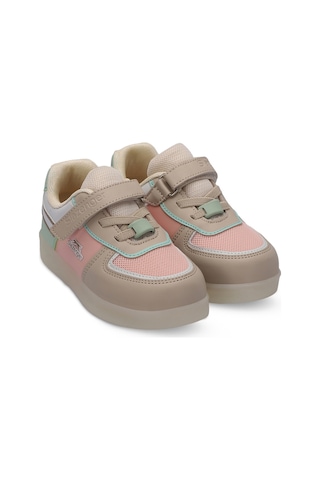 Slazenger PERLE Çocuk Cırt Cırtlı Bej Sneaker