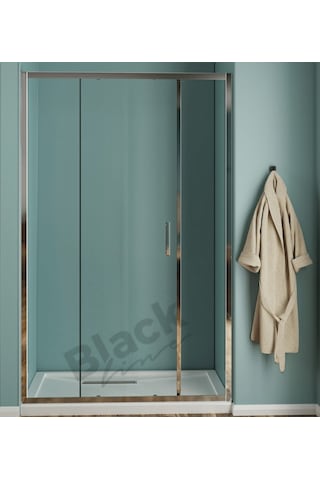 Blackline İki Duvar Arası Duvardan Duvara 5Mm Cam Duşakabin H:190 Şeffaf