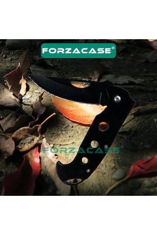 Forzacase Paslanmaz Çelik Ultra Keskin Outdoor Avcılık Kamp Çakısı Fc345 Siyah