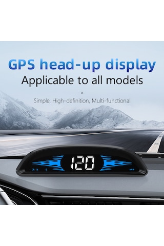 Maiyame Araç Hud Göstergesi G2: Gps+beidou Çift Mod, Hız/saat/yön/istasyon, Hız Ve Yorgunluk Alarmı, Otomatik Parlaklık, Km/mil Dönüşümü