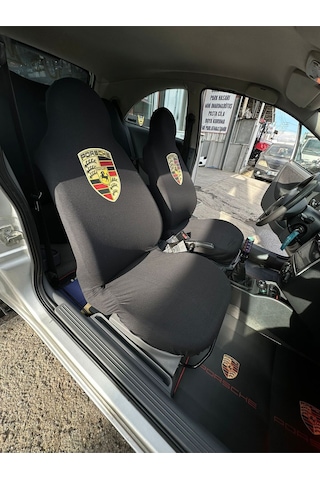 Üniversal Her Araca Uyumlu Prsch Siyah Servis Kılıfı Ön Arka Takım
